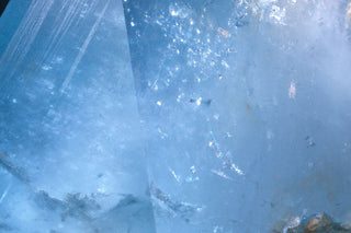 Blue topaz crystals