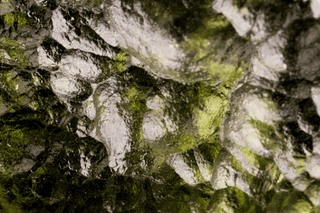 Moldavite crystals