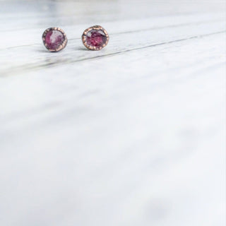 HAWKHOUSE EARRINGS Pink Tourmaline earrings | Rubellite stud earrings