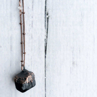 HAWKHOUSE NECKLACES Raw tourmaline necklace | Black tourmaline crystal necklace