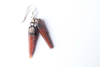 HAWKHOUSE EARRINGS SALE Raw crystal  | Red quartz crystal earrings