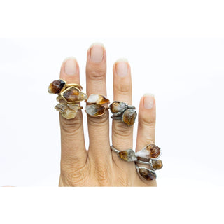HAWKHOUSE SILVER + GOLD RINGS Rough Citrine ring | Natural citrine ring