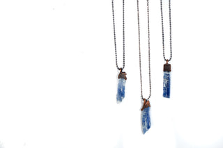Kyanite crystal necklace | Raw kyanite jewelry