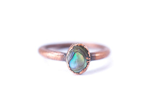 SALE Abalone ring | Electroformed ring
