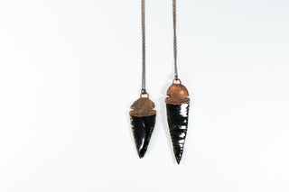 Dragon glass necklace | Obsidian arrowhead necklace