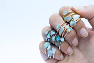 SALE Raw opal ring | Rough opal ring