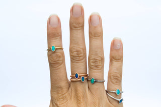 SALE Opal birth ring | Stacking birth ring