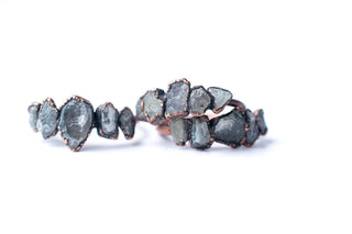 Multi Stone Ring | Raw Labradorite ring