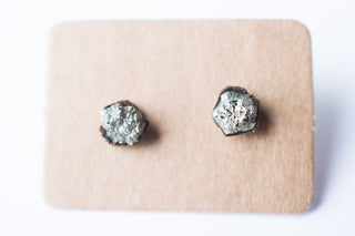 SALE Raw pyrite studs | Fool's gold