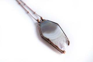 Amethyst crystal necklace | Raw amethyst pendant
