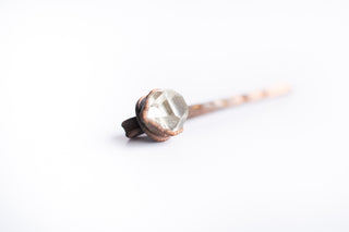 Raw crystal hair pin | Herkimer diamond hair pin