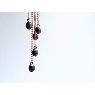 Rough garnet necklace | Garnet crystal necklace