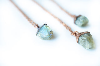 Raw Labradorite Necklace | Blue Labradorite necklace