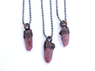 Ruby crystal necklace | Raw ruby necklace