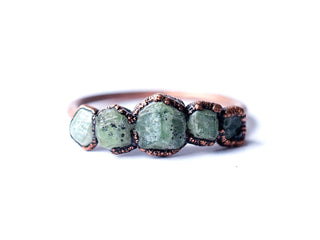 Multi Stone Ring | Raw garnet ring