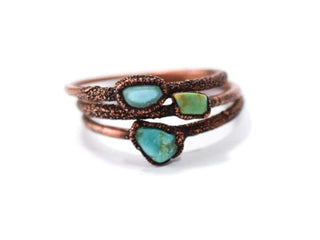 SALE Tiny Turquoise nugget ring | Raw turquoise stacking ring