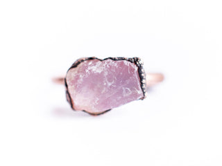 SALE Rose Quartz ring | Raw crystal ring