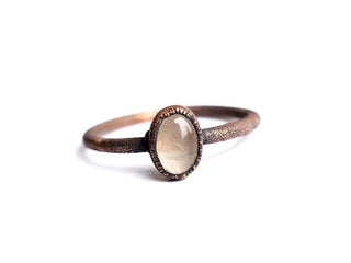 SALE Rose Quartz ring | Simple stone stacking ring