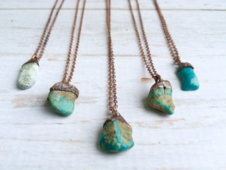 Turquoise nugget necklace | Raw turquoise jewelry