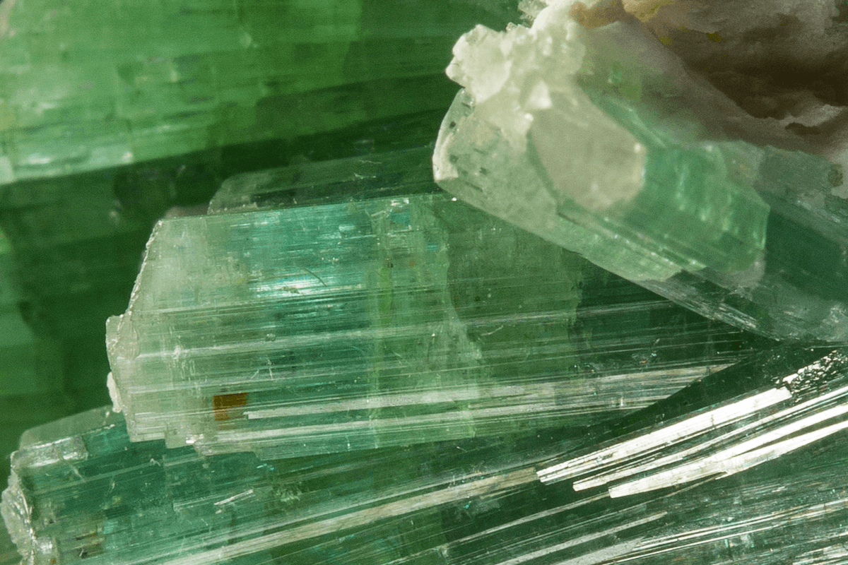 Green Tourmaline crystals