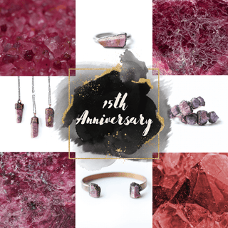 Ruby gemstones set in rose gold, white gold and yellow gold jewelry including necklaces, earrings and rings.