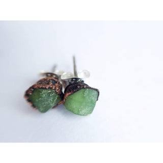 HAWKHOUSE EARRINGS Green Garnet earrings | Green Garnet stud earrings