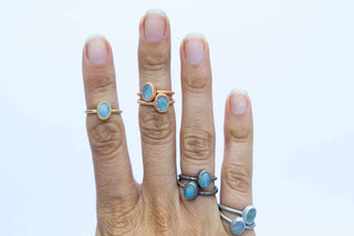 SALE Rainbow moonstone ring | June Birthstone Ring