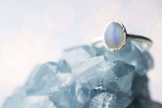 SALE Silver Moonstone ring | June Birthstone Ring