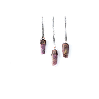 HAWKHOUSE NECKLACES Ruby crystal necklace | Raw ruby necklace | Raw mineral necklace | Ruby gemstone pendant on copper chain | Rough ruby crystal pendant