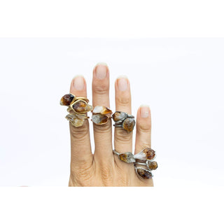 HAWKHOUSE SILVER + GOLD RINGS Rough Citrine ring | Natural citrine ring