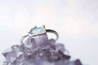 HAWKHOUSE SILVER + GOLD RINGS SALE Silver Opal ring | Raw opal ring