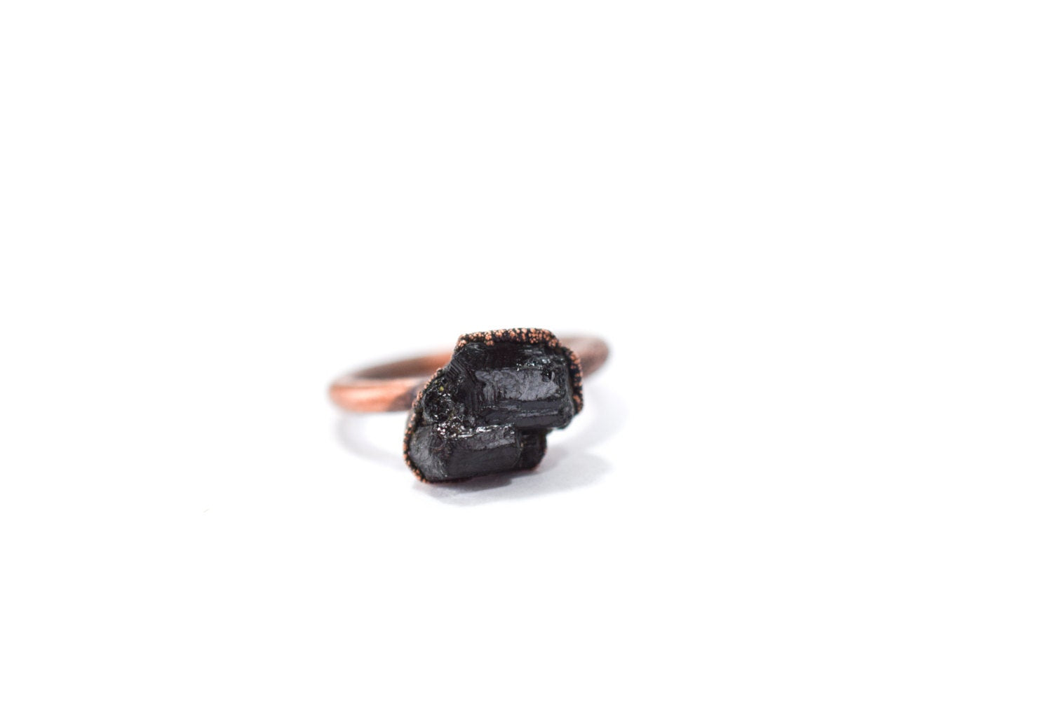 Black tourmaline ring | Black tourmaline crystal ring