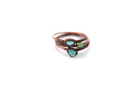 Tiny Turquoise nugget ring | Raw turquoise stacking ring