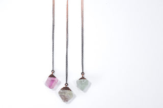 SALE fluorite necklace | Rough fluorite jewelry