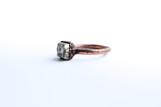 SALE Raw pyrite ring | Fool's gold jewelry