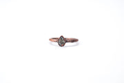 Faceted aquamarine ring | Teardrop stone stacking ring