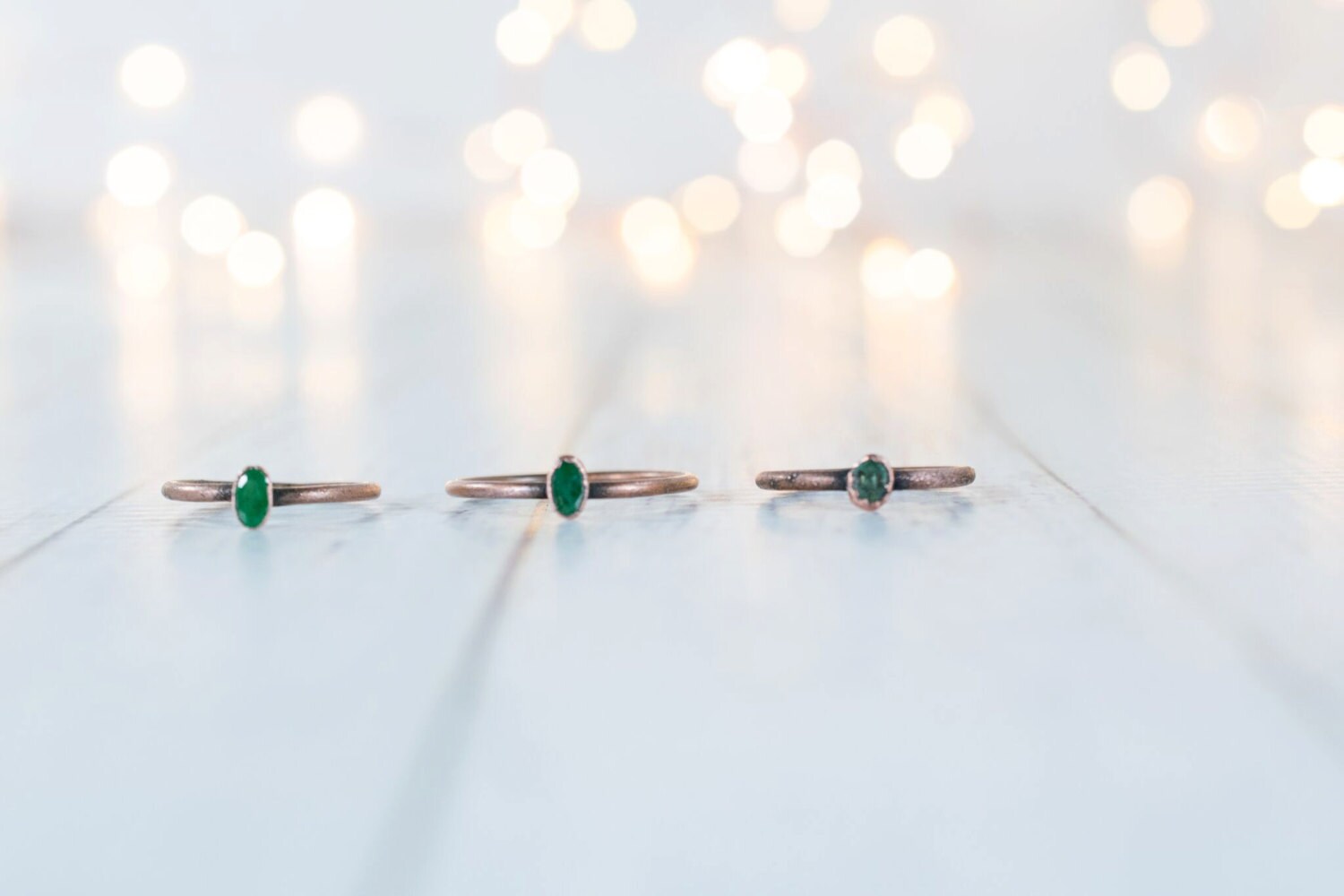 Emerald birthstone ring | Emerald crystal ring