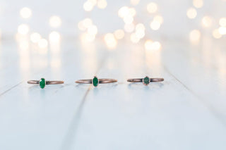 SALE Emerald birthstone ring | Emerald crystal ring