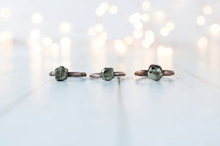 SALE Raw pyrite ring | Fool's gold jewelry