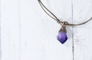 Adjustable crystal necklace | Raw crystal jewelry