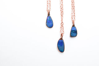 Opal necklace | Fiery opal necklace