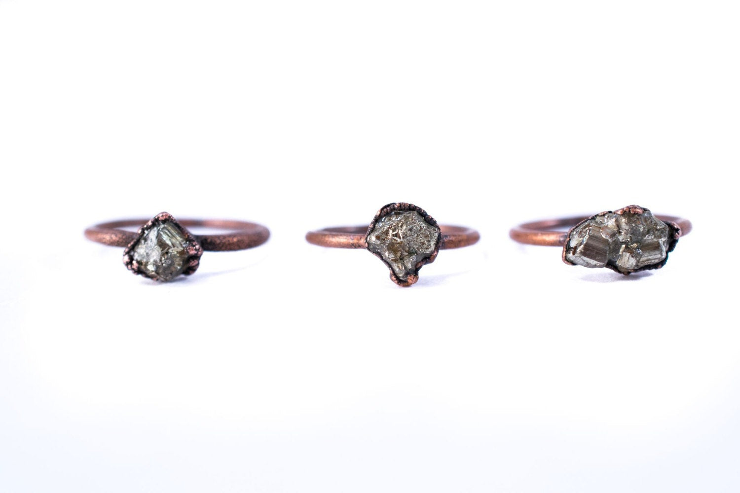 Raw pyrite ring | Fool's gold jewelry