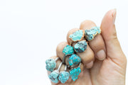 Turquoise nugget ring | Raw turquoise stacking ring