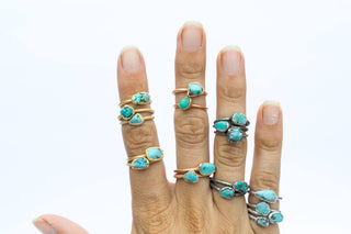 SALE Turquoise nugget ring | Raw turquoise stacking ring