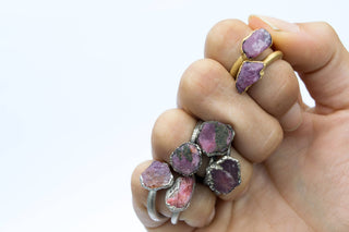 SALE Raw ruby ring | Red ruby crystal ring