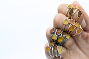 Raw amber ring | Untreated baltic amber jewelry