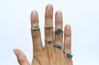 SALE Aquamarine crystal ring | Raw aquamarine ring