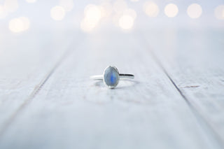 SALE Silver Moonstone ring | June Birthstone Ring