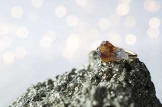 SALE Gold Citrine ring | Natural citrine ring