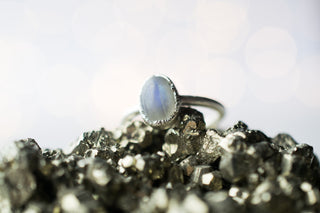 SALE Silver Moonstone ring | June Birthstone Ring